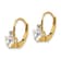 14k Yellow Gold Cubic Zirconia Heart Earrings