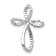 Rhodium Over 14K White Gold 1/6ct. Diamond Cross Chain Slide