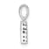 14K White Gold Diamond Letter B Initial with Bail Pendant
