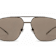 Gucci Ruthenium Square Frame / Gray Lenses Sunglasses