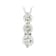 White Lab-Grown Diamond 14k White Gold 3-Stone Pendant With Chain 1.50ctw