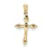 10k Yellow Gold and Rhodium Over 10k Yellow Gold Diamond Cross Pendant