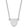 Rhodium Over Sterling Silver NHL LogoArt Florida Panthers Small Pendant Necklace