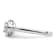 Rhodium Over 14K White Gold Diamond Oval Halo Cluster Engagement Ring 0.30ctw