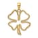 14k Yellow Gold Polished Cut-out 4-Leaf Clover Pendant