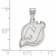 Rhodium Over Sterling Silver NHL LogoArt New Jersey Devils Medium Pendant