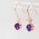 Amethyst and CZ 1.59 Ctw Round 18K Rose Gold Over Sterling Silver Drop
Earrings Jewelry.