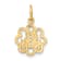 14k Yellow Gold Textured Number 1 Mom Pendant