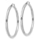 Rhodium Over 14k White Gold Polished 2 3/16" Tube Hoop Earrings