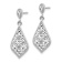 Rhodium Over 14k White Gold Diamond-Cut Dangle Earrings