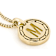 Cardano Initial M Pendant Necklace In 18K Gold Over Bronze