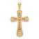 14k Tri-color Gold Diamond-Cut Crucifix Pendant