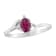 0.43ctw Ruby and Diamond Ring in 14k White Gold
