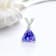 14K White Gold Trillion Tanzanite Pendant 1.00ctw