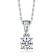 Bursting CZ Pendant Necklace In Sterling Silver