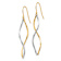 14k Yellow Gold and 14k White Gold Twisted Dangle Earrings