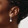 Rhodium Over Sterling Silver  7-8mm White Rice Freshwater Cultured Pearl
Cubic Zirconia Earrings