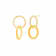 14K Yellow Gold Over Sterling Silver Acrylic Double Drop Earrings in Honey