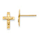 14k Yellow Gold Children's Crucifix Stud Earrings