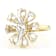 CZ Flower Ring In 18K Gold Over Sterling Silver 6.12ctw