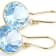 Blue Topaz 14K Yellow Gold Dangle Earrings 14.00ctw