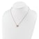 14K Rose Gold Over Sterling Silver Cubic Zirconia and Pink Glass Necklace