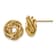 14k Yellow Gold 13mm Textured Love Knot Stud Earrings