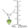 Peridot & Diamond 10K White Gold Pendant With Chain 0.52ctw
