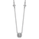 Rhodium Over Sterling Silver Polished Fancy Cubic Zirconia Station With
2 Inch Extension Necklace