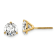 14K Yellow Gold Lab Grown Diamond 2ct. VS/SI GH+, 3 Prong Screwback Earrings