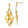 14K Yellow Gold Polished and Brushed Post Dangle Chandelier Earrings