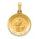 14K Yellow Gold Polished and Satin St Gerard Medal Hollow Pendant