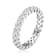 Curved CZ Eternity Band Ring In Sterling Silver