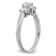 Rhodium Over 14K White Gold Lab Grown Diamond SI1/SI2, G H I, 3-Stone
Engagement Ring