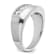Rhodium Over 10K White Gold Lab Grown Diamond SI1/SI2, G H I, Men's
5-Stone Ring