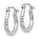 Diamond-Cut Tube Hoop Earrings In 10K White Gold
