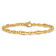14k Yellow Gold 5mm Hand-polished Fancy Link Bracelet