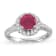 1.80ctw Ruby and Diamond Ring in 14k White Gold