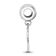 Rhodium Over Sterling Silver LogoArt Kappa Delta Vertical Letters on Bead