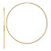 14k Yellow Gold Polished 2 11/16" Endless Tube Hoop Earrings