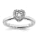 Sterling Silver Stackable Expressions Heart Diamond Ring 0.122ctw