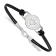 Rhodium Over Sterling Silver NHL LogoArt Winnipeg Jets Leather Bracelet