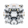 White Cubic Zirconia 14k White Gold Single Stud With Velvet Gift Box 1.50ctw