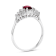 0.63ctw Ruby and Diamond Ring in 14k White Gold
