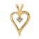 14k Yellow Gold Diamond Heart Pendant