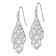 Sterling Silver Polished and Diamond-cut Fancy Filigree Dangle Earrings