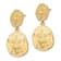 14k Yellow Gold Textured Double Sand Dollar Dangle Earrings