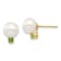 14K Yellow Gold 7-7.5mm White Round Freshwater Cultured Pearl Peridot
Post Earrings