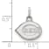 Rhodium Over Sterling Silver MLB Cincinnati Reds LogoArt Circle Pendant