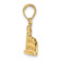 14k Yellow Gold Textured 2D Coliseum Charm